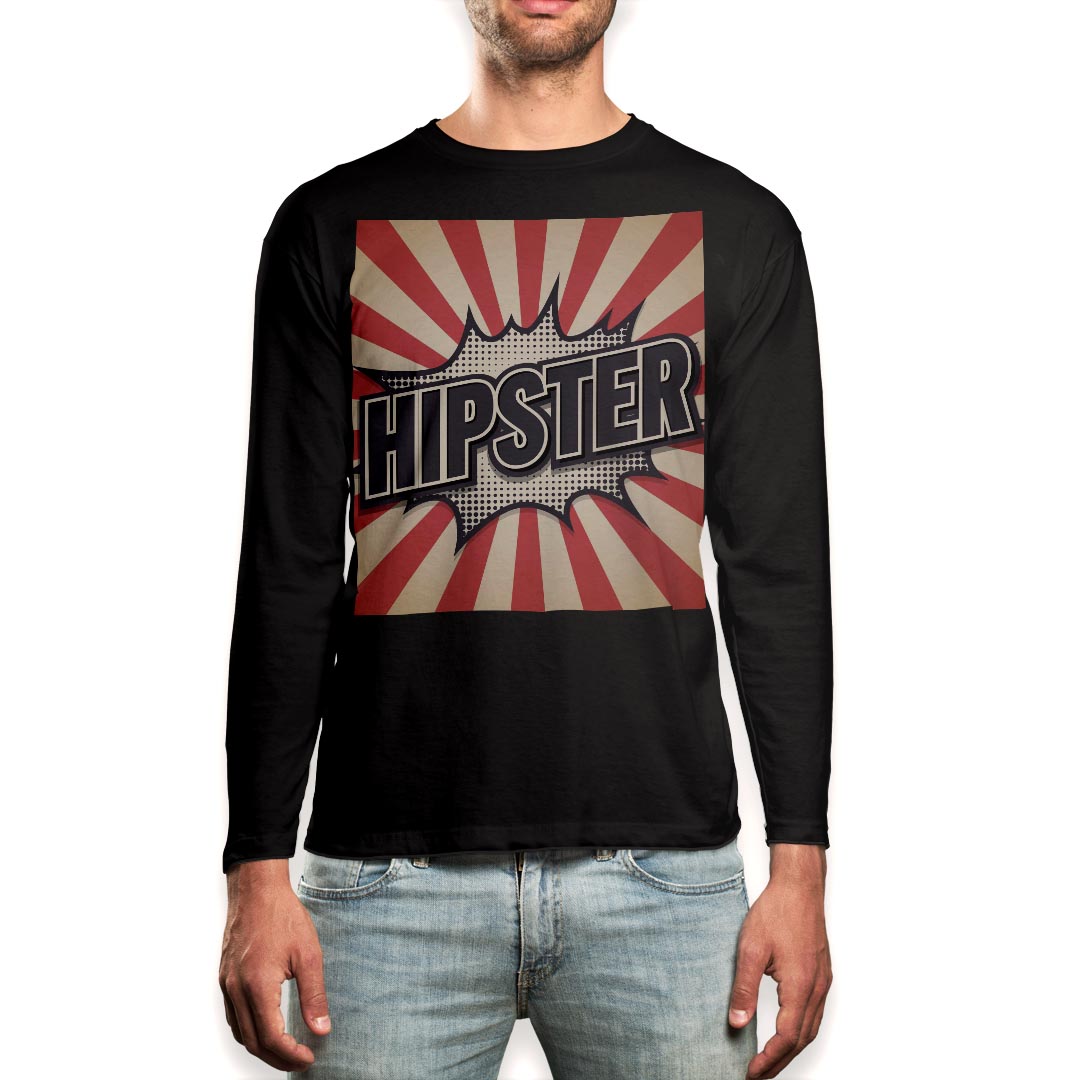 Rakuten - ロング tシャツ メンズ 長袖 ブラック デザイン XS S M L XL 2XL ロンT ティーシャツ 黒 black T shirt long sleeve 011820 英語　ポップ　文字