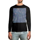 ロング tシャツ メンズ 長袖 ブラック デザイン XS S M L XL 2XL ロンT ティーシャツ 黒 black T shirt long sleeve 011863 かわいい 鳥 自転車
