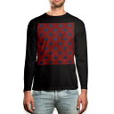 ロング tシャツ メンズ 長袖 ブラック デザイン XS S M L XL 2XL ロンT ティーシャツ 黒 black T shirt long sleeve 012370 赤 青 星(4)