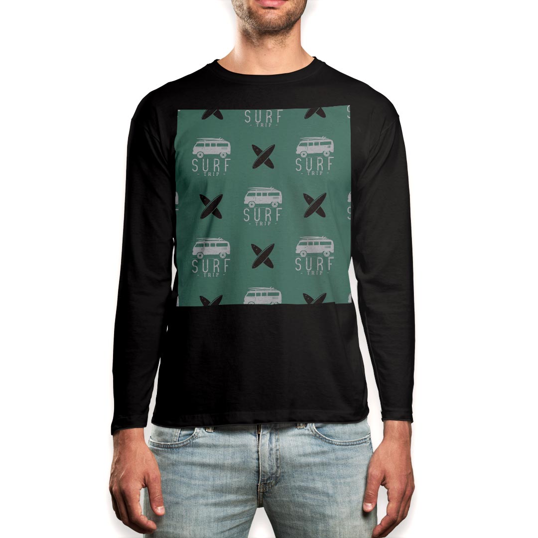 Other - ロング tシャツ メンズ 長袖 ブラック デザイン XS S M L XL 2XL ロンT ティーシャツ 黒 black T shirt long sleeve 012473 サーフ　車　英語