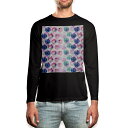 ロング tシャツ メンズ 長袖 ブラック デザイン XS S M L XL 2XL ロンT ティーシャツ 黒 black T shirt long sleeve 012804 水玉 シャボン玉 水彩