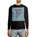 ロング tシャツ メンズ 長袖 ブラック デザイン XS S M L XL 2XL ロンT ティーシャツ 黒 black T shirt long sleeve...