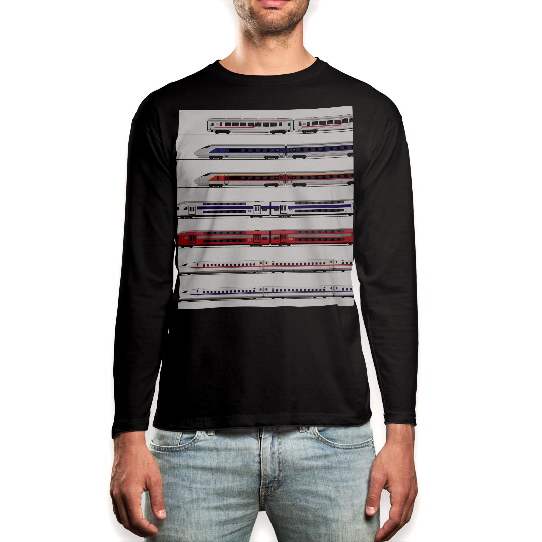 ロング tシャツ メンズ 長袖 ブラック デザイン XS S M L XL 2XL ロンT ティーシャツ 黒 black T shirt..