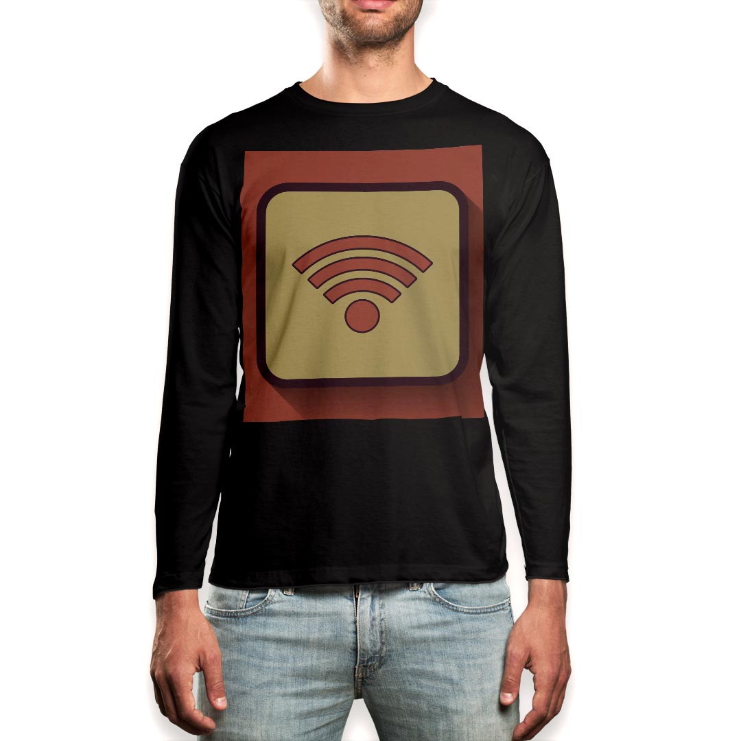 Long-Sleeved - ロング tシャツ メンズ 長袖 ブラック デザイン XS S M L XL 2XL ロンT ティーシャツ 黒 black T shirt long sleeve 013284 マーク　記号　ロゴ