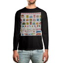 ロング tシャツ メンズ 長袖 ブラック デザイン XS S M L XL 2XL ロンT ティーシャツ 黒 black T shirt long sleeve 013478 プレゼント ふうせん クラッカー(4)
