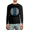 ロング tシャツ メンズ 長袖 ブラック デザイン XS S M L XL 2XL ロンT ティーシャツ 黒 black T shirt long sleeve 013790 七夕 短冊