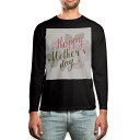 ロング tシャツ メンズ 長袖 ブラック デザイン XS S M L XL 2XL ロンT ティーシャツ 黒 black T shirt long sleeve 014471 母の日 花 英語(4)