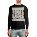 ロング tシャツ メンズ 長袖 ブラック デザイン XS S M L XL 2XL ロンT ティーシャツ 黒 black T shirt long sleeve...