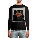 ロング tシャツ メンズ 長袖 ブラック デザイン XS S M L XL 2XL ロンT ティーシャツ 黒 black T shirt long sleeve...