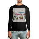 ロング tシャツ メンズ 長袖 ブラック デザイン XS S M L XL 2XL ロンT ティーシャツ 黒 black T shirt long sleeve 016460 鯉のぼり こどもの日 柏餅
