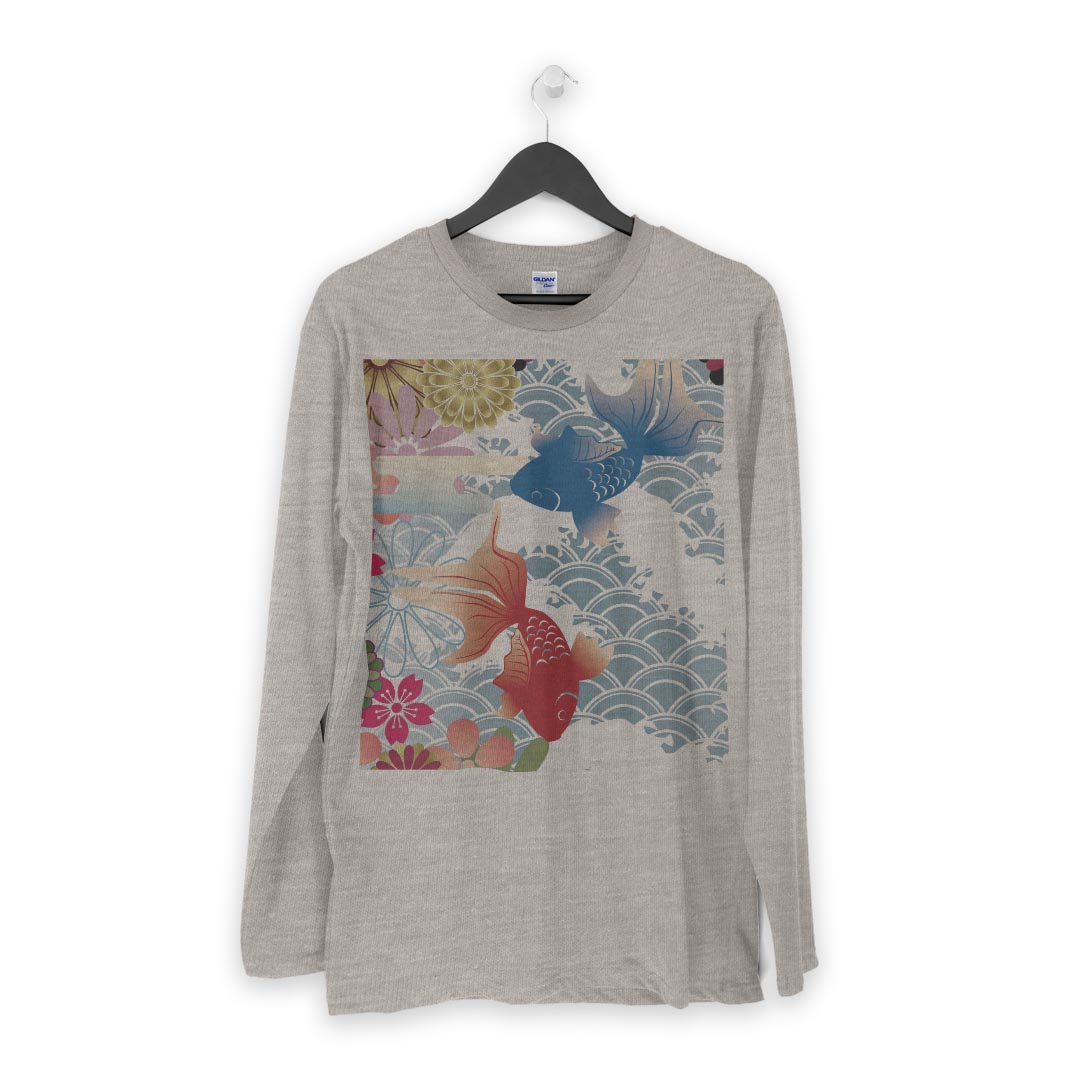 ロング tシャツ メンズ 長袖 ホワイト グレ...の紹介画像3