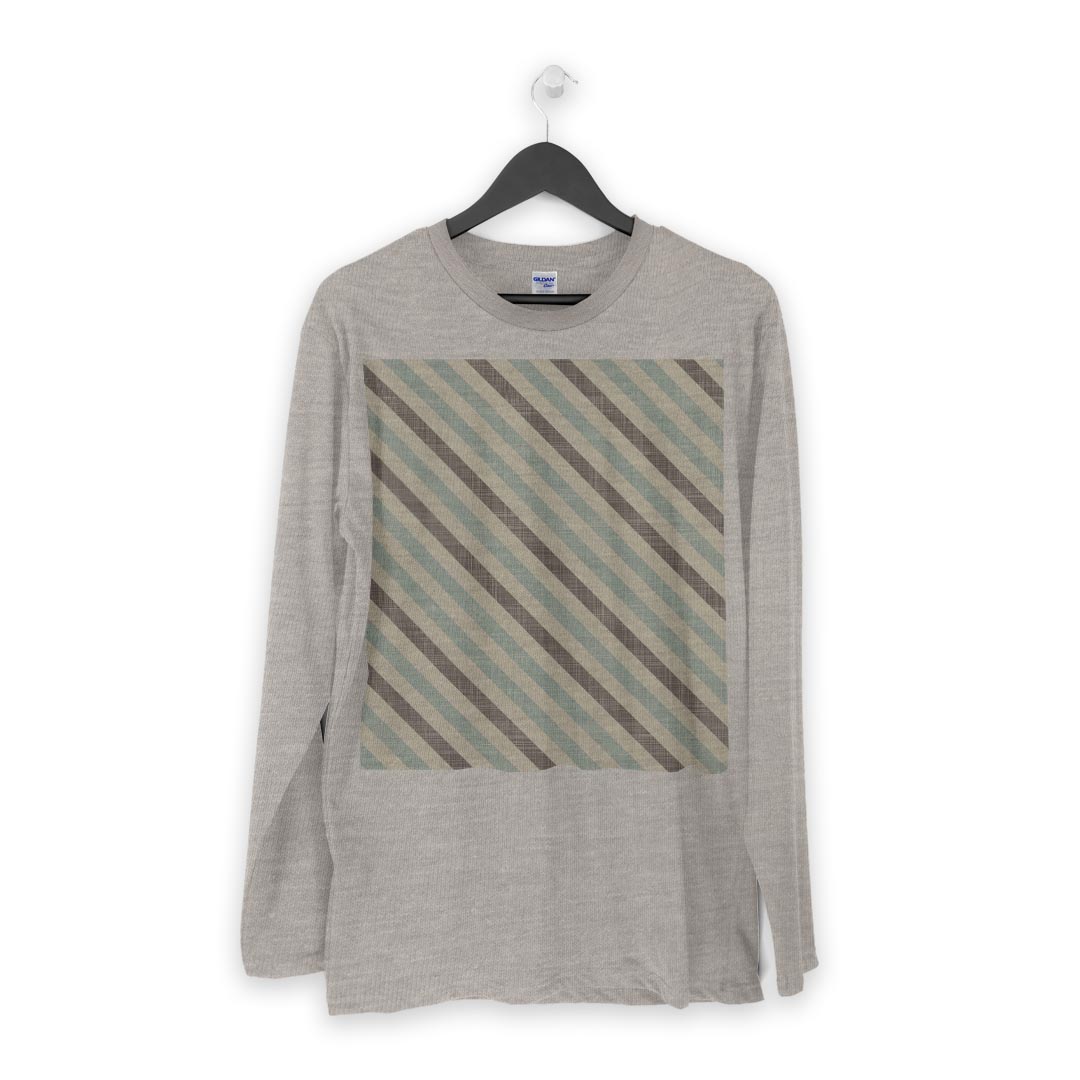 ロング tシャツ メンズ 長袖 ホワイト グレー デザイン XS S M L XL 2XL Tシャツ ティーシャツ T shirt long sleeve 001208 ストライプ　ヴィンテージ