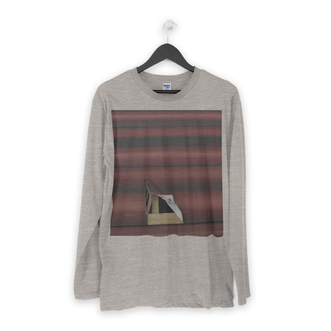 ロング tシャツ メンズ 長袖 ホワイト グレー デザイン XS S M L XL 2XL Tシャツ ティーシャツ T shirt long sleeve 001558 段ボール