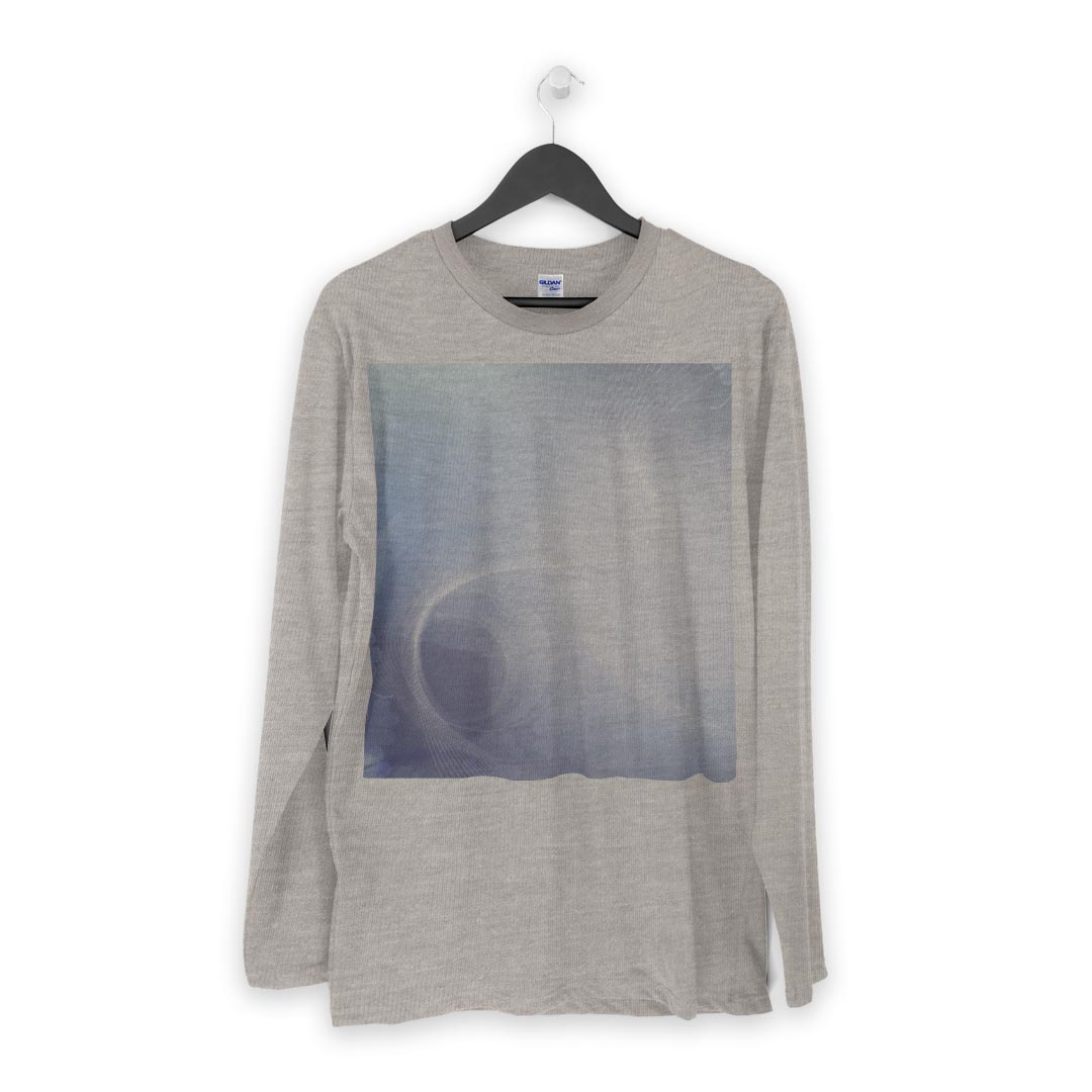 T-Shirt Longo Manto Blanco Gris Diseño XS S M L XL 2XL T-Shirt T-Shirt Long Sleeve 001724 Clover — vista 3