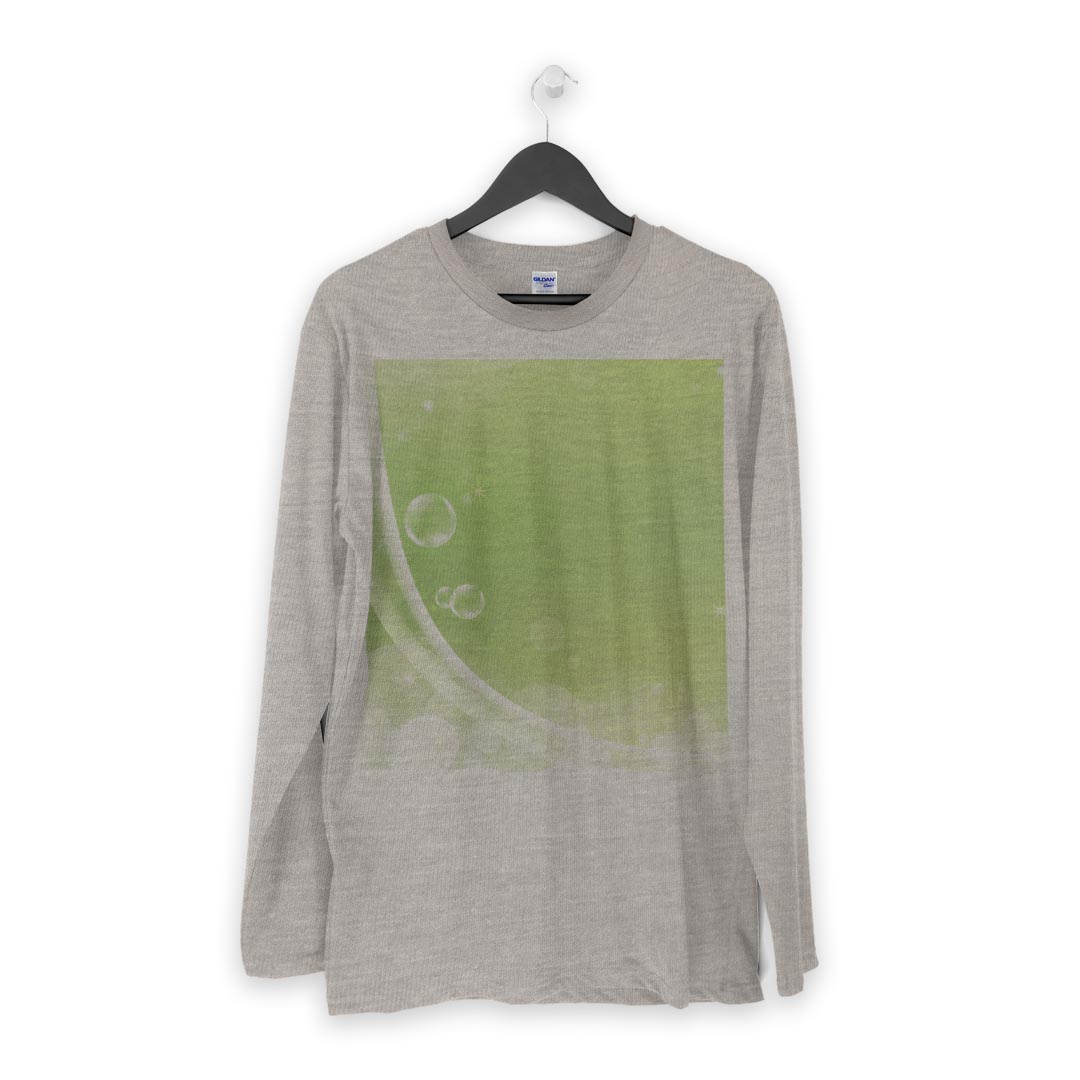 ロング tシャツ メンズ 長袖 ホワイト グレー デザイン XS S M L XL 2XL Tシャツ ティーシャツ T shirt long sleeve 001811 シンプル　しゃぼん玉　緑
