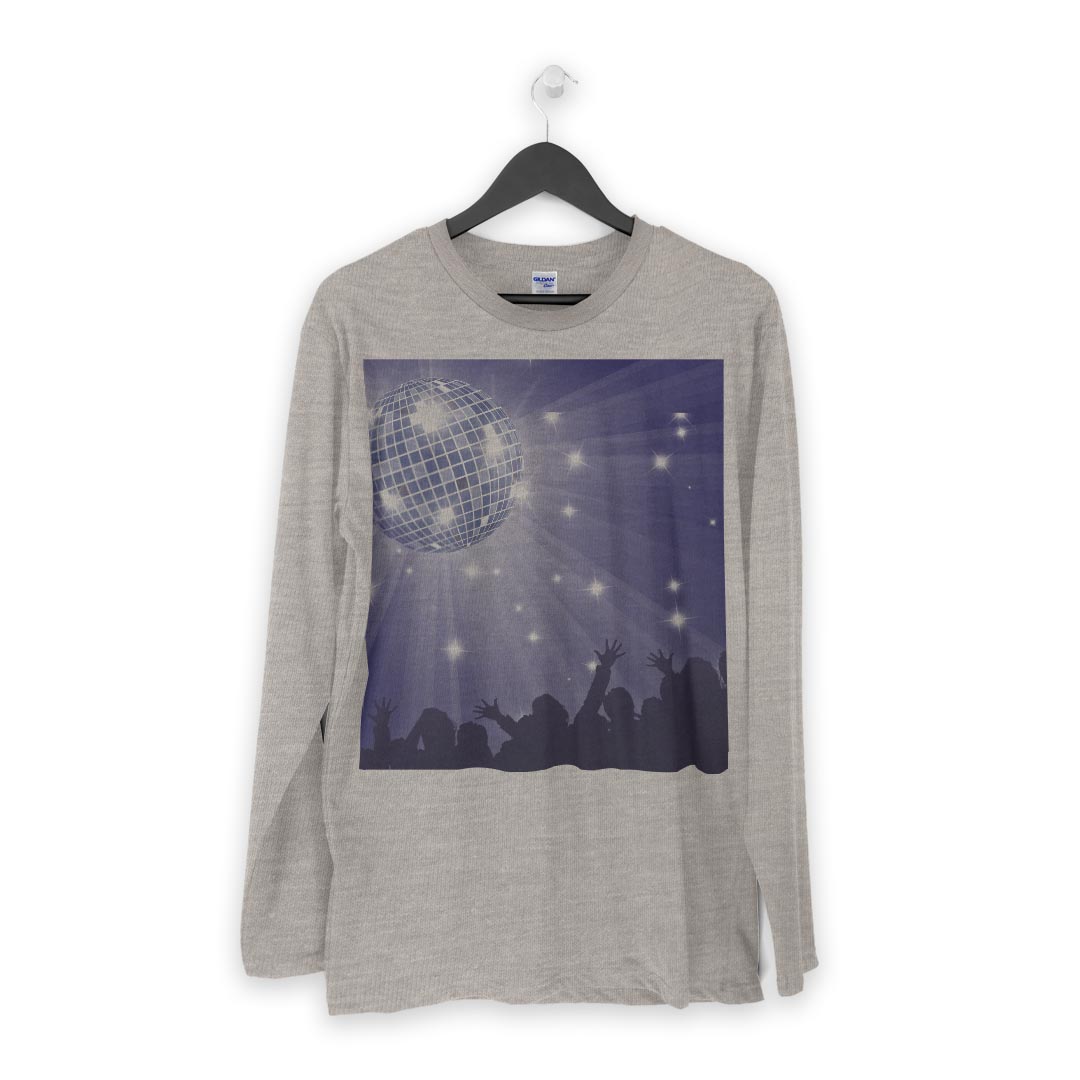 ロング tシャツ メンズ 長袖 ホワイト グレー デザイン XS S M L XL 2XL Tシャツ ティーシャツ T shirt long sleeve 002449 パーティー　人物　イラスト