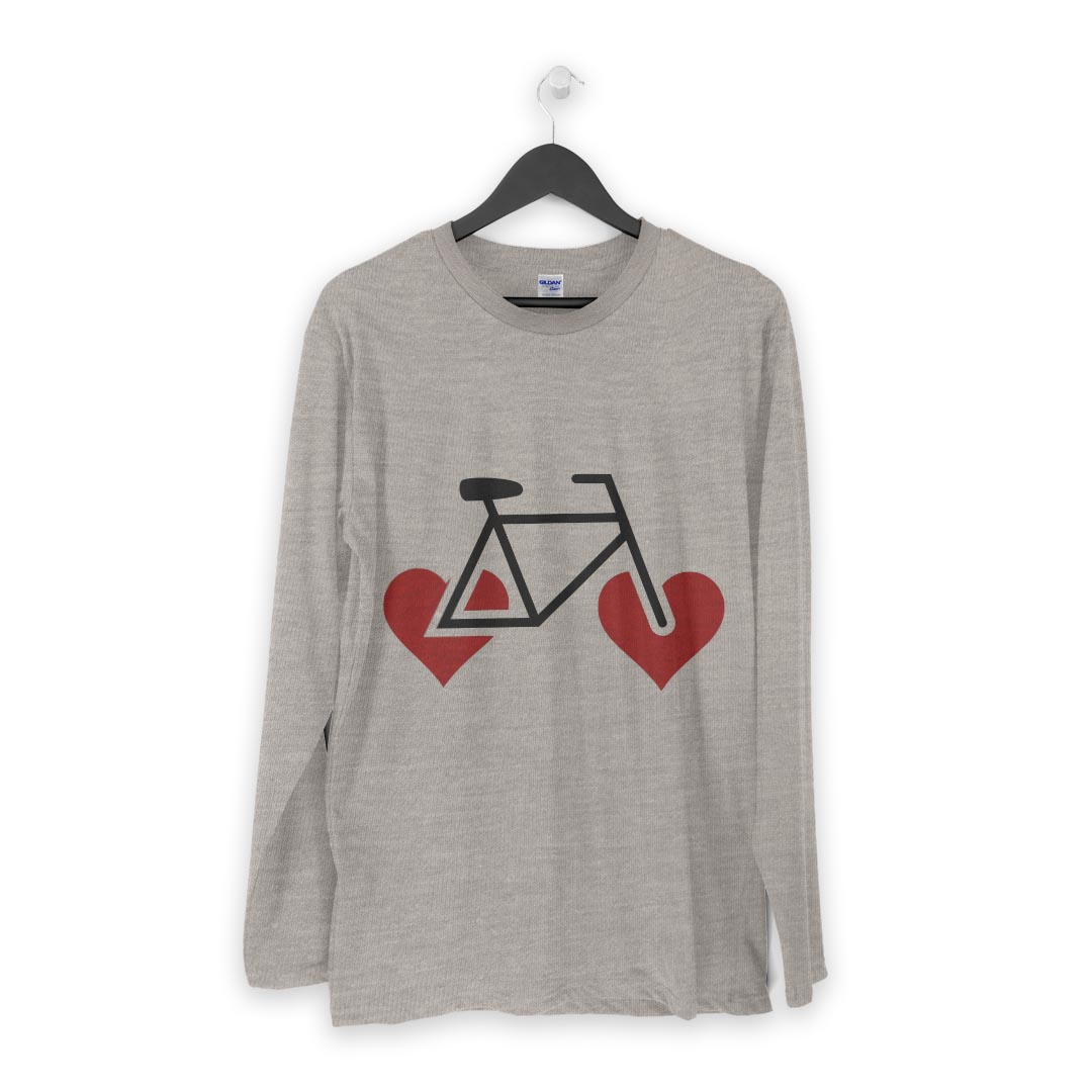 ロング tシャツ メンズ 長袖 ホワイト グレー デザイン XS S M L XL 2XL Tシャツ ティーシャツ T shirt long sleeve 002862 スポーツ　イラスト　ハート