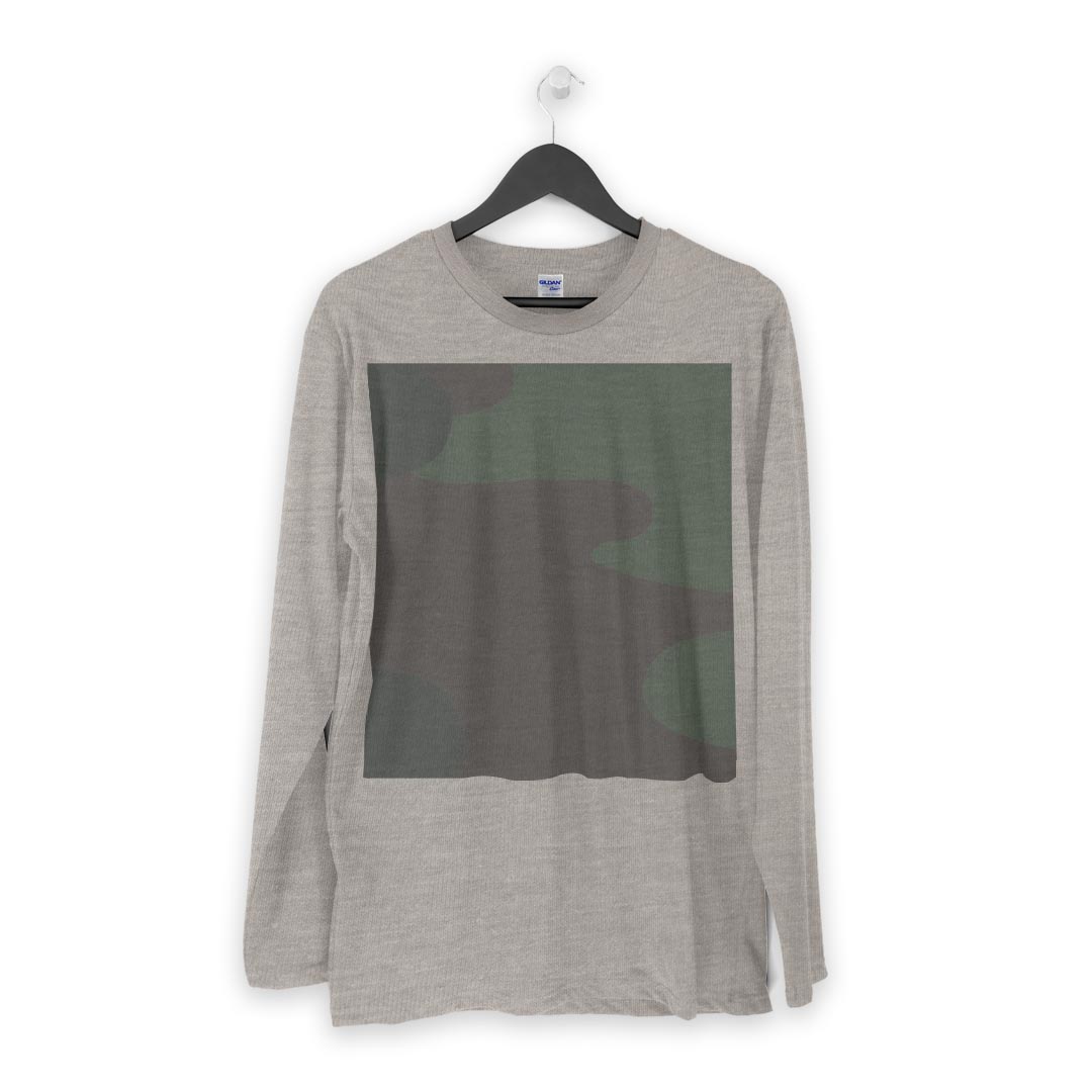 ロング tシャツ メンズ 長袖 ホワイト グレー デザイン XS S M L XL 2XL Tシャツ ティーシャツ T shirt long sleeve 003860 迷彩　カモフラ　模様