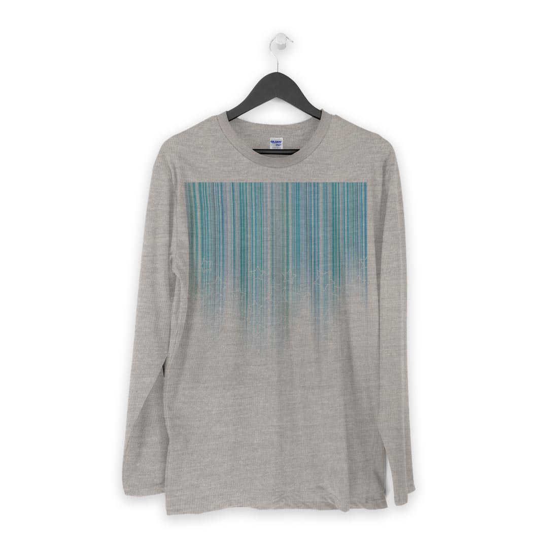 ロング tシャツ メンズ 長袖 ホワイト グレー デザイン XS S M L XL 2XL Tシャツ ティーシャツ T shirt long sleeve 004896 ボーダー　星　模様