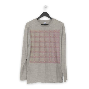 ロング tシャツ メンズ 長袖 ホワイト グレー デザイン XS S M L XL 2XL Tシャツ ティーシャツ T shirt long sleeve 004988 ハート チェック ピンク
