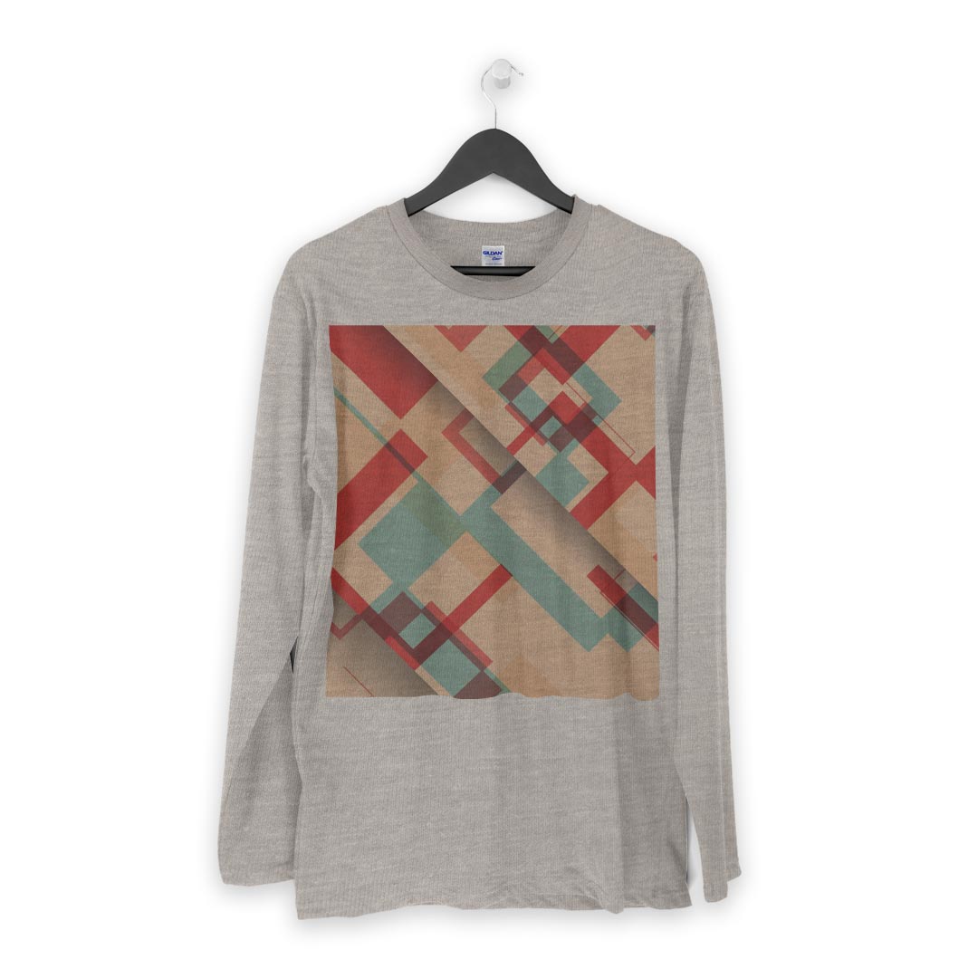 ロング tシャツ メンズ 長袖 ホワイト グレー デザイン XS S M L XL 2XL Tシャツ ティーシャツ T shirt long sleeve 005449 赤　青　模様