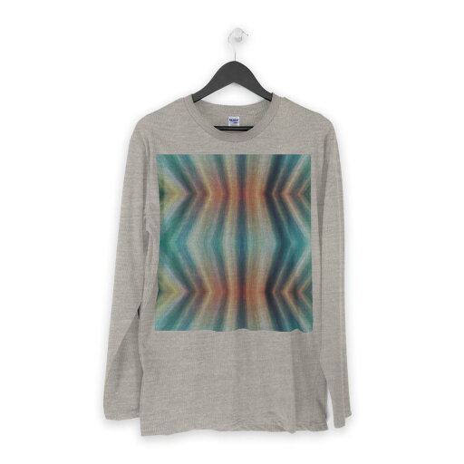 ロング tシャツ メンズ 長袖 ホワイト グレー デザイン XS S M L XL 2XL Tシャツ ティーシャツ T shirt long sleeve 007318 イラスト 模様 水色 ストライプ