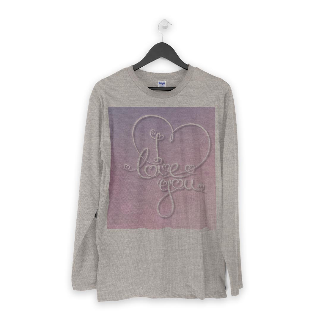 ロング tシャツ メンズ 長袖 ホワイト グレー デザイン XS S M L XL 2XL Tシャツ ティーシャツ T shirt long sleeve 007382 ハート　文字　ピンク　紫