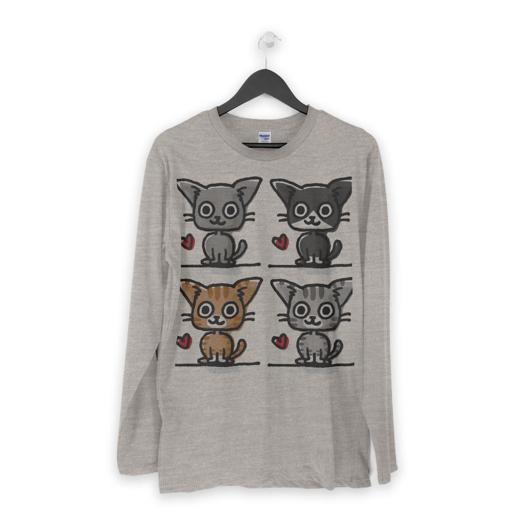 ロング tシャツ メンズ 長袖 ホワイト グレ...の紹介画像3