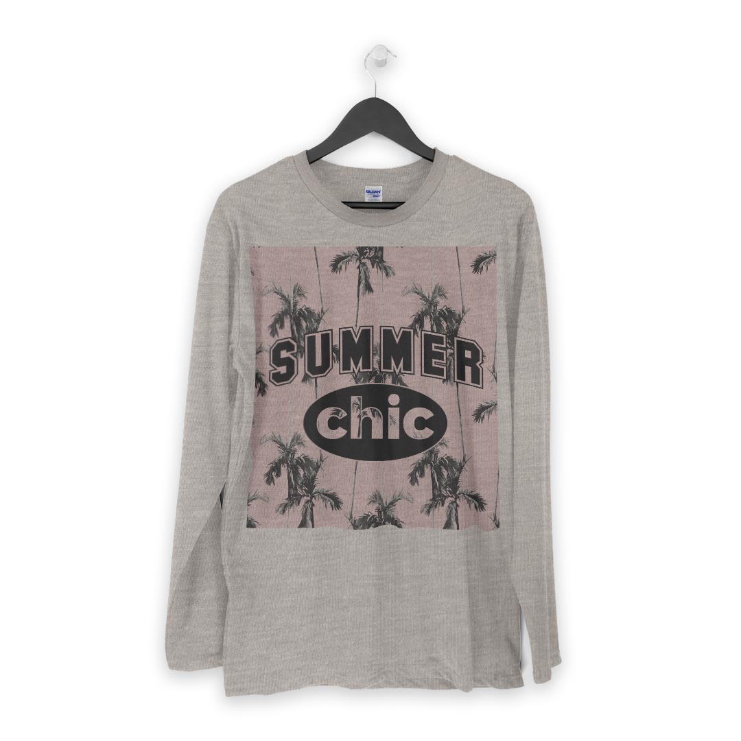 ロング tシャツ メンズ 長袖 ホワイト グレー デザイン XS S M L XL 2XL Tシャツ ティーシャツ T shirt long sleeve 011205 夏　ヤシの木　英語