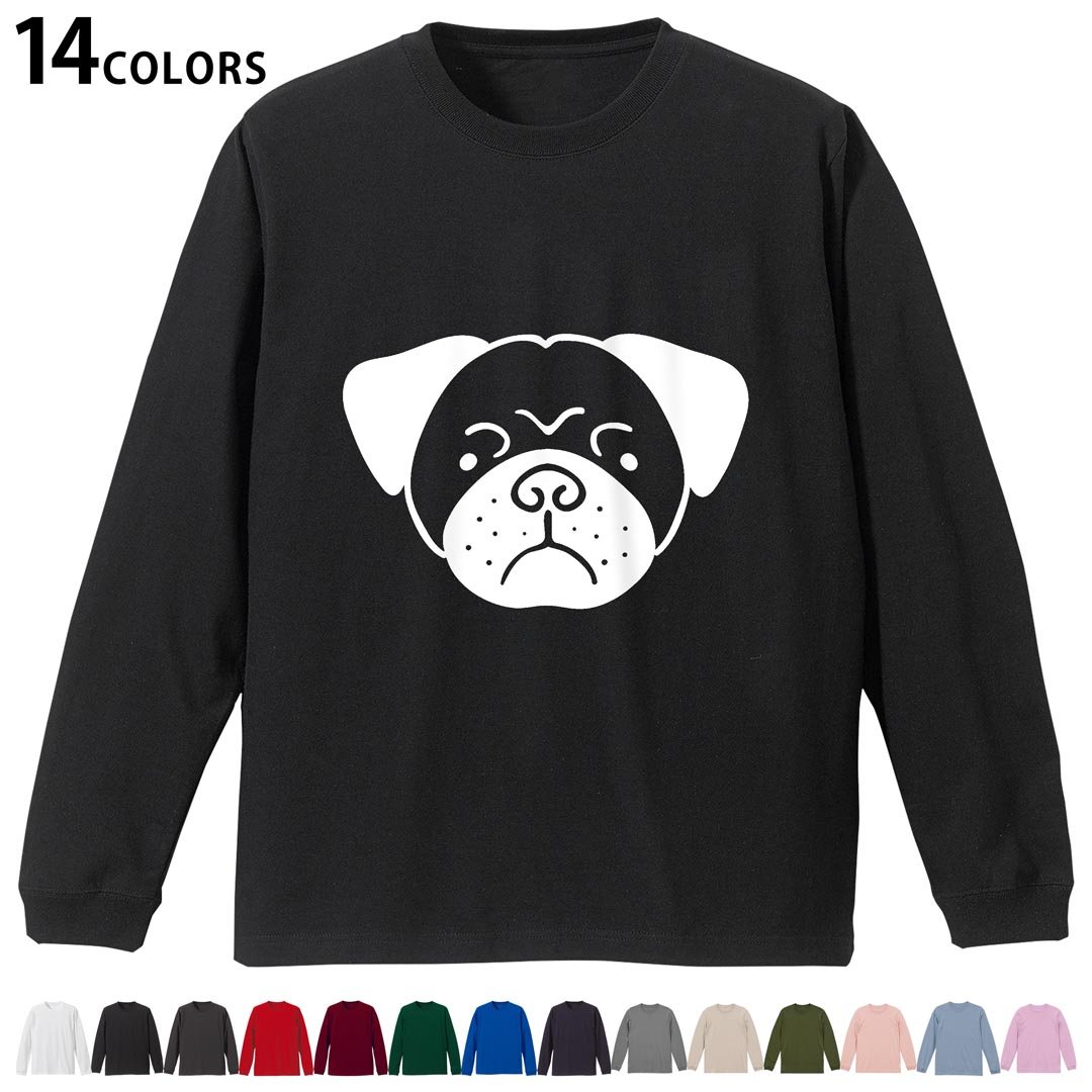 Other - 選べる14カラー 長袖リブ付きTシャツ メンズ レディース ユニセックス unisex 長袖 デザイン XS S M L XL 2XL Tシャツ ロング ティーシャツ T shirt 022504 犬 dog かわいい