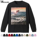選べる14カラー 長袖リブ付きTシャツ メンズ レディース ユニセックス unisex 長袖 デザイン XS S M L XL 2XL Tシャツ ロング ティー...
