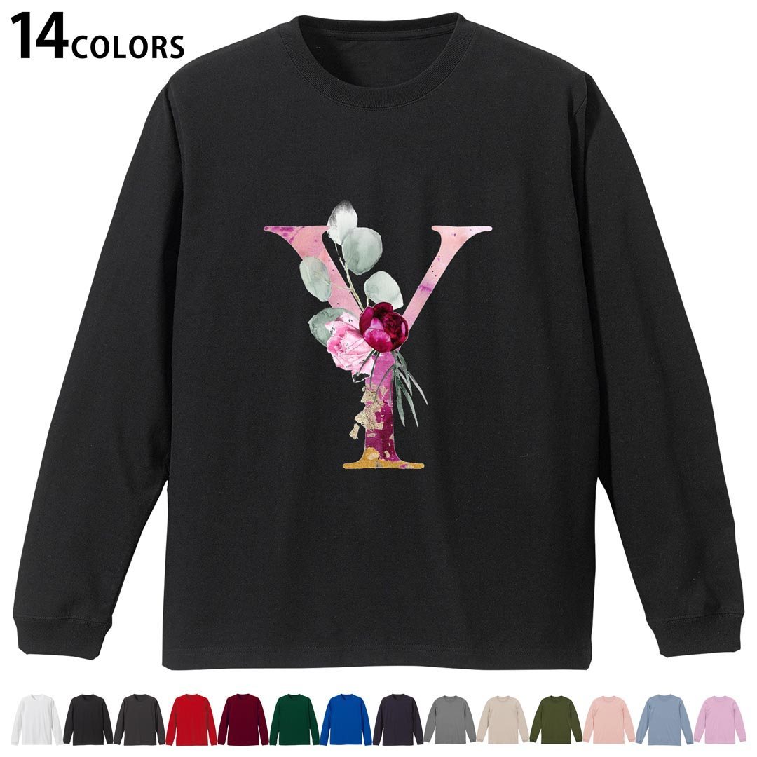 Other - 選べる14カラー 長袖リブ付きTシャツ メンズ レディース ユニセックス unisex 長袖 デザイン XS S M L XL 2XL Tシャツ ロング ティーシャツ T shirt 019713 文字 y アルファベット