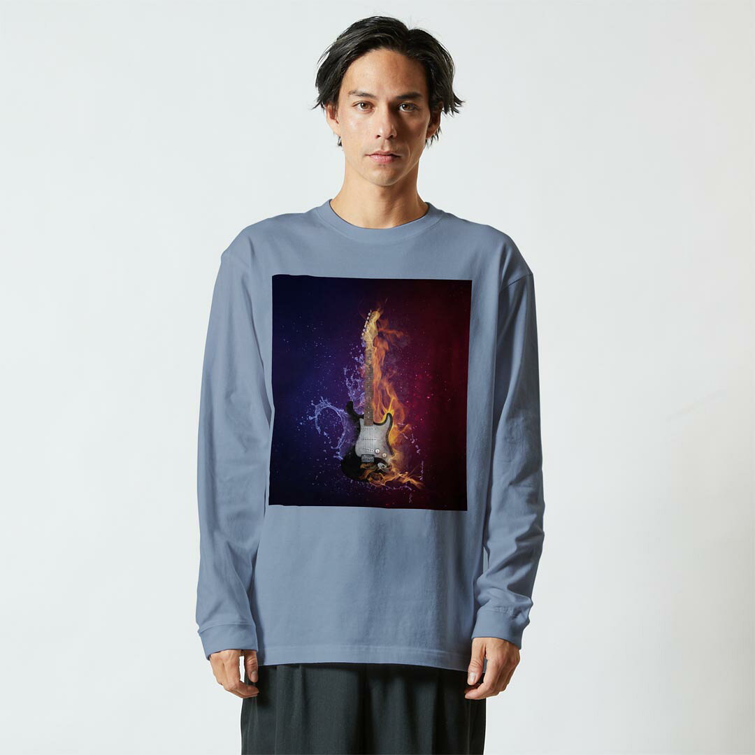 選べる14カラー 長袖リブ付きTシャツ メンズ レディース ユニセックス unisex 長袖 デザイン XS S M L XL 2XL Tシャツ ロング ティーシャツ T shirt 023411 ベース　楽器　音楽 — vista 2