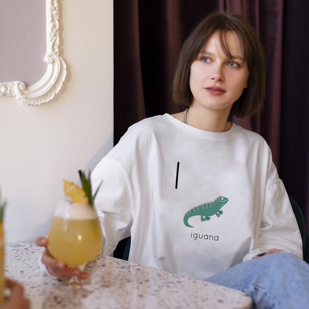 選べる14カラー 長袖リブ付きTシャツ メンズ レディース ユニセックス unisex 長袖 デザイン XS S M L XL 2XL Tシャツ ロング ティーシャツ T shirt 019941 I iguana イグアナ