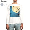 ロング tシャツ メンズ 長袖 ホワイト グレー デザイン XS S M L XL 2XL Tシャツ ティーシャツ T shirt long sleeve 000061 ハロウィン 夜 猫 クモ