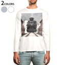 ロング tシャツ メンズ 長袖 ホワイト グレー デザイン XS S M L XL 2XL Tシャツ ティーシャツ T shirt long sleeve 000887 機関車　電車
