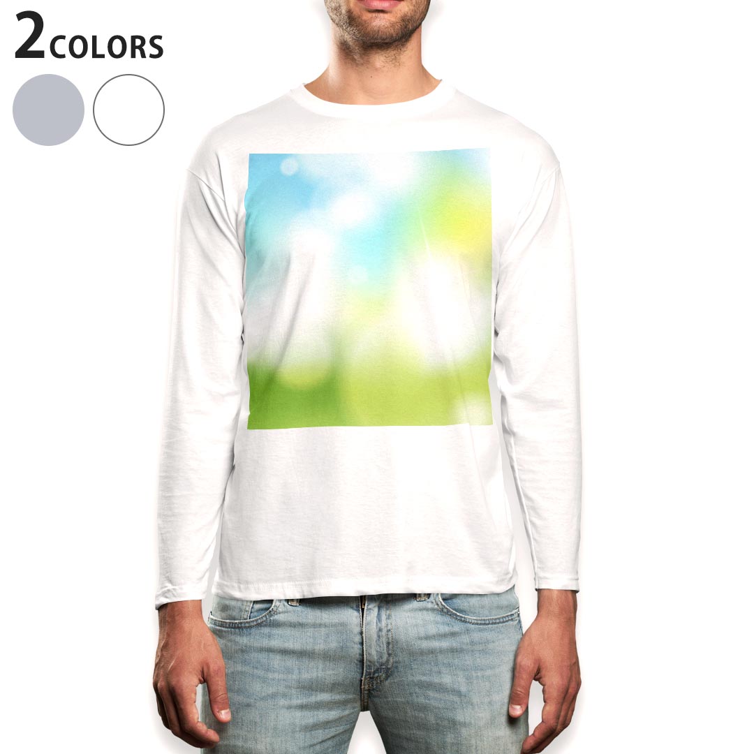 ロング tシャツ メンズ 長袖 ホワイト グレー デザイン XS S M L XL 2XL Tシャツ ティーシャツ T shirt long sleeve 001728 水玉 バブル