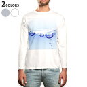 ロング tシャツ メンズ 長袖 ホワイト グレー デザイン XS S M L XL 2XL Tシャツ ティーシャツ T shirt long sleeve 001747 水玉 シャボン玉 バブル