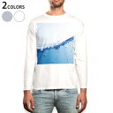ロング tシャツ メンズ 長袖 ホワイト グレー デザイン XS S M L XL 2XL Tシャツ ティーシャツ T shirt long sleeve 001749 水玉 シャボン玉 バブル