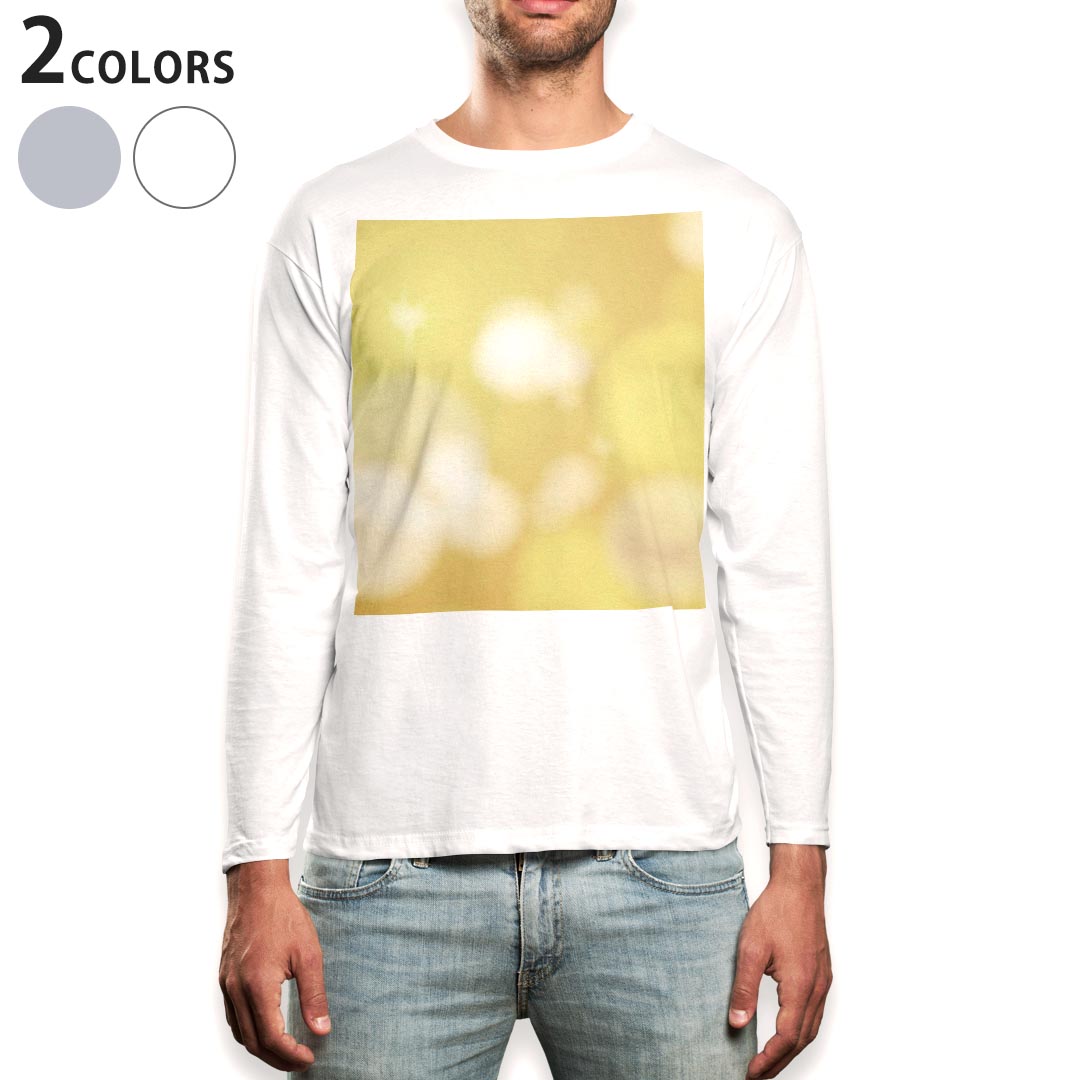ロング tシャツ メンズ 長袖 ホワイト グレー デザイン XS S M L XL 2XL Tシャツ ティーシャツ T shirt long sleeve 001876 シンプル　黄色