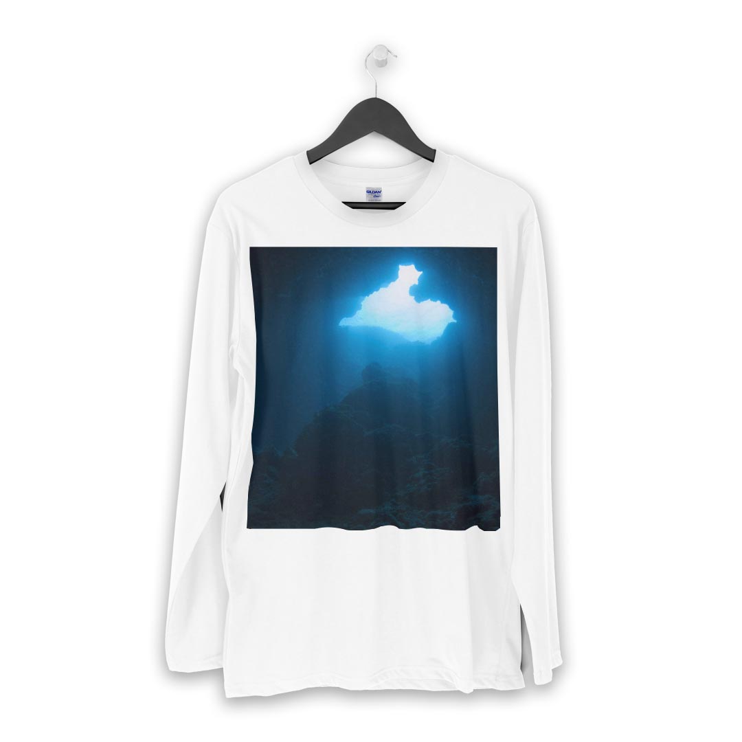 ロング tシャツ メンズ 長袖 ホワイト グレー デザイン XS S M L XL 2XL Tシャツ ティーシャツ T shirt long sleeve 000068 ハート　夜空　海