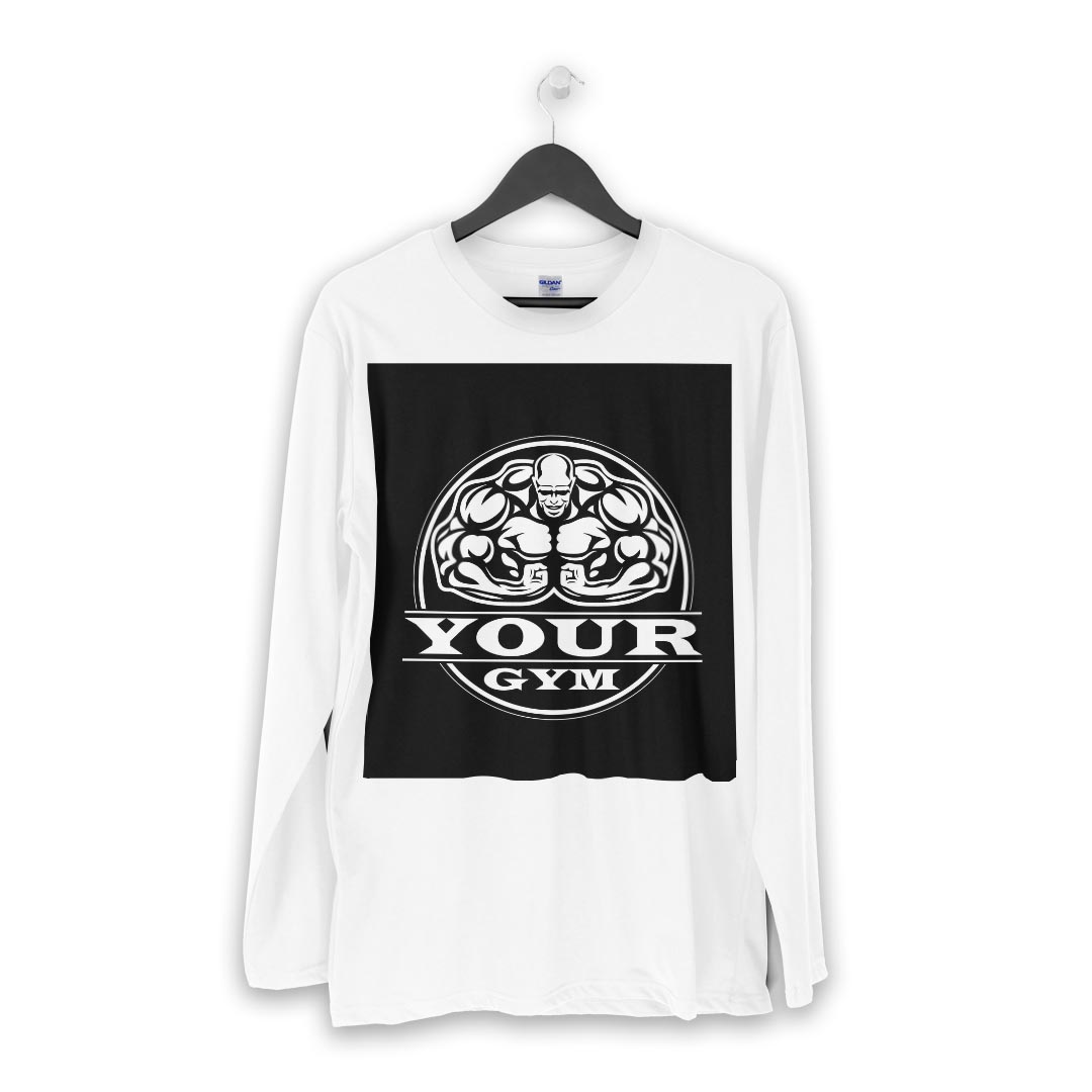 ロング tシャツ メンズ 長袖 ホワイト グレー デザイン XS S M L XL 2XL Tシャツ ティーシャツ T shirt long sleeve 001057 筋肉　ジム