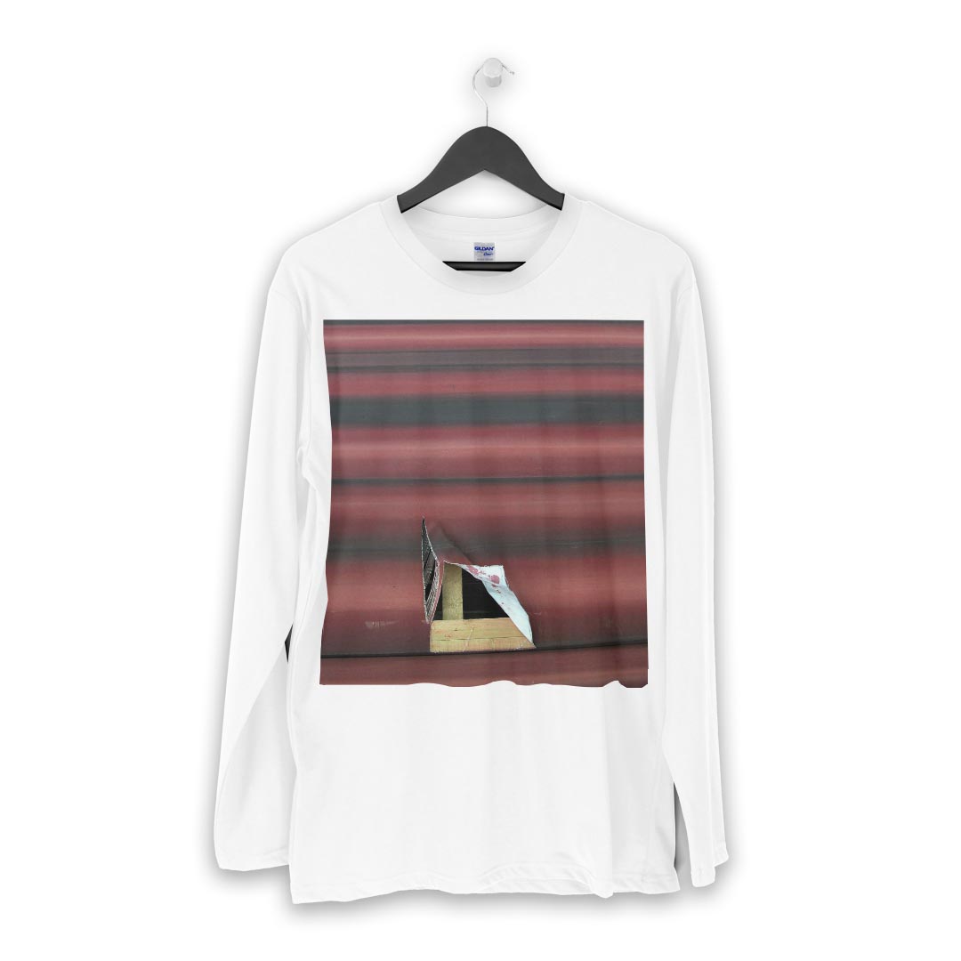 ロング tシャツ メンズ 長袖 ホワイト グレー デザイン XS S M L XL 2XL Tシャツ ティーシャツ T shirt long sleeve 001558 段ボール