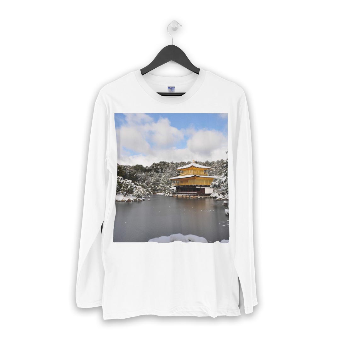 ロング tシャツ メンズ 長袖 ホワイト グレー デザイン XS S M L XL 2XL Tシャツ ティーシャツ T shirt long sleeve 003269 写真　景色　風景