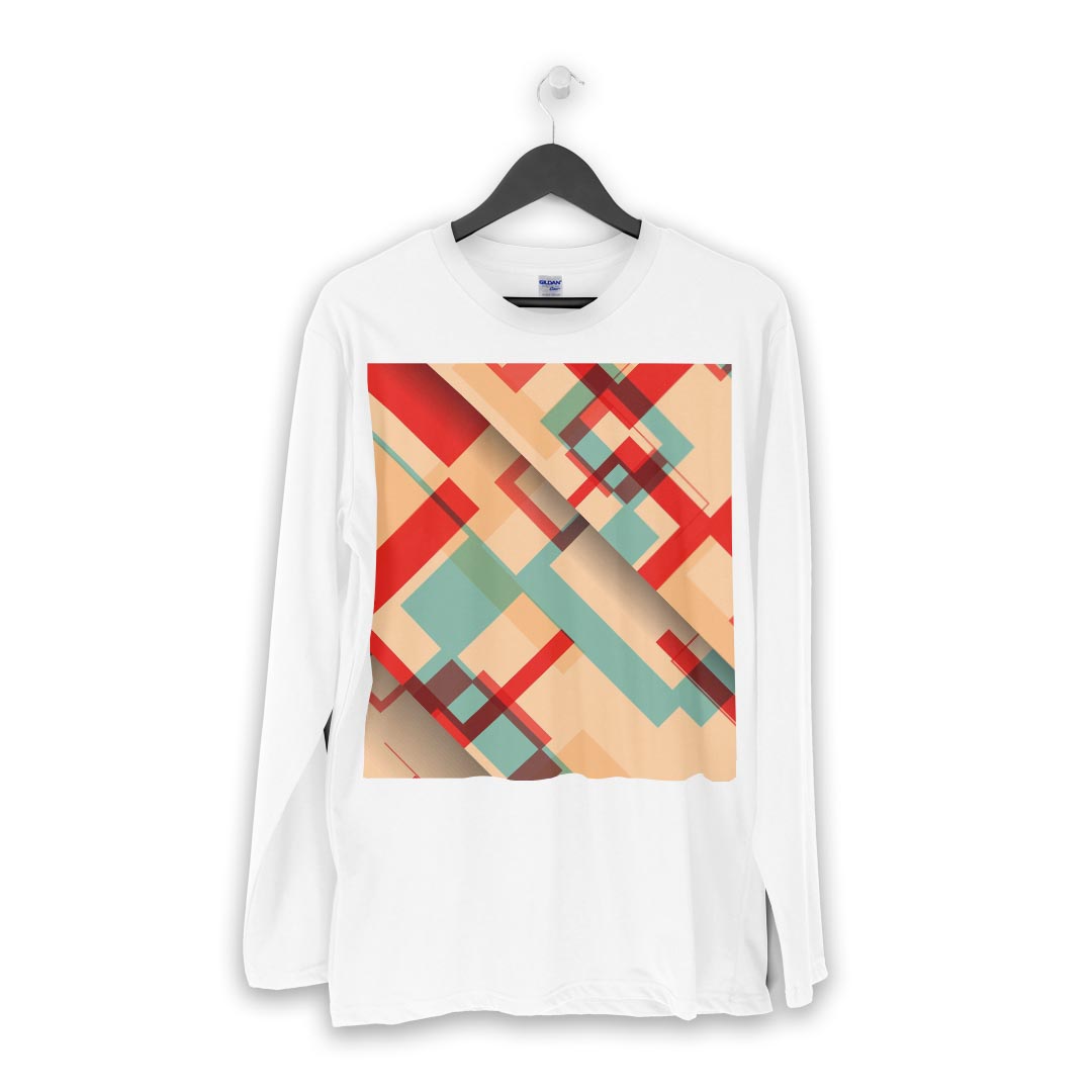 ロング tシャツ メンズ 長袖 ホワイト グレー デザイン XS S M L XL 2XL Tシャツ ティーシャツ T shirt long sleeve 005449 赤　青　模様