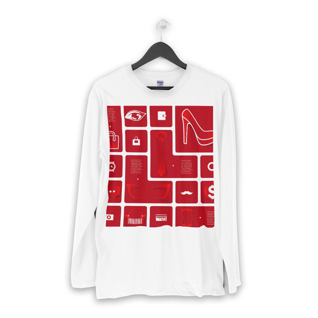 ロング tシャツ メンズ 長袖 ホワイト グレー デザイン XS S M L XL 2XL Tシャツ ティーシャツ T shirt long sleeve 006929 眼鏡 ネクタイ アイコン