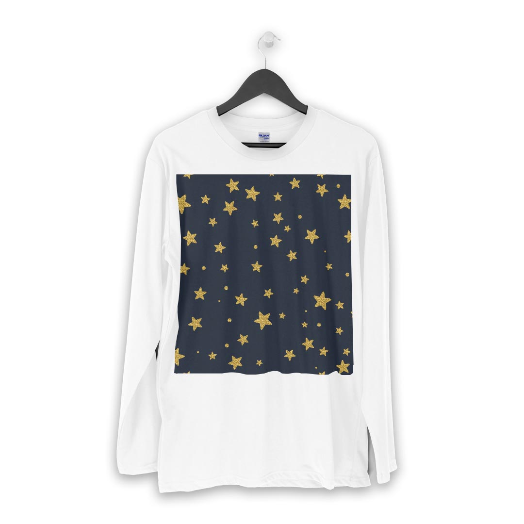 ロング tシャツ メンズ 長袖 ホワイト グレー デザイン XS S M L XL 2XL Tシャツ ティーシャツ T shirt long sleeve 010569 星　夜空　ネイビー