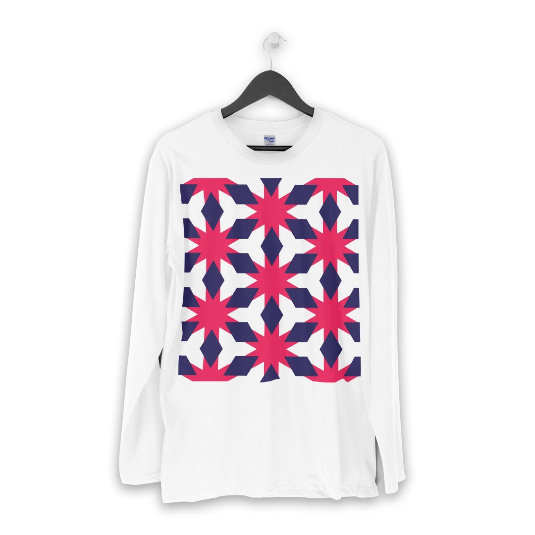 ロング tシャツ メンズ 長袖 ホワイト グレー デザイン XS S M L XL 2XL Tシャツ ティーシャツ T shirt long sleeve 010576 模様　紺　ピンク