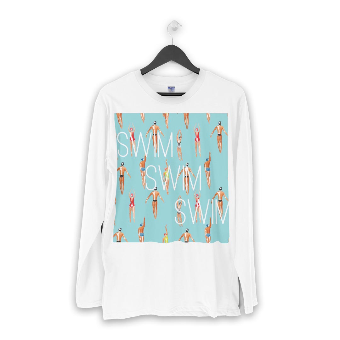 ロング tシャツ メンズ 長袖 ホワイト グレー デザイン XS S M L XL 2XL Tシャツ ティーシャツ T shirt long sleeve 011158 水着　夏　人物