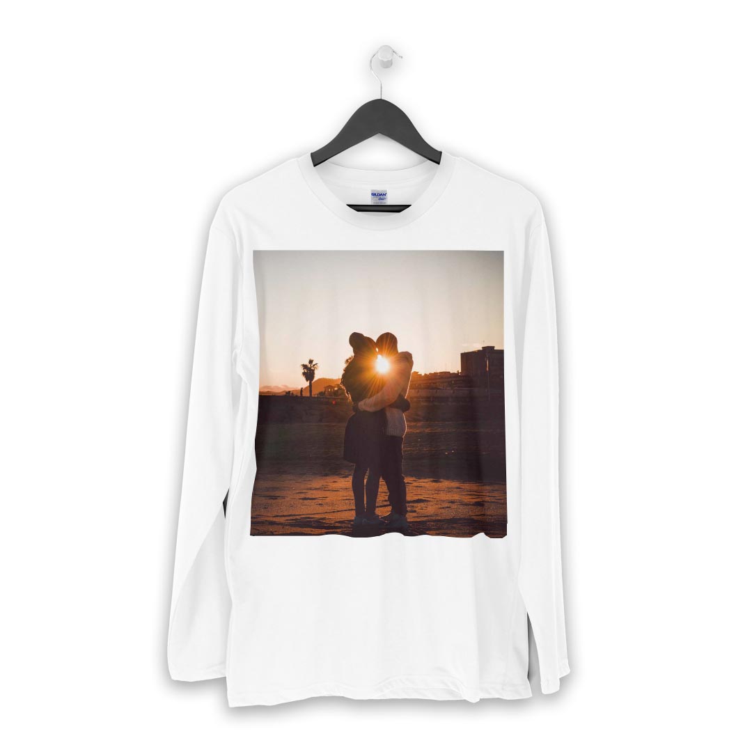 ロング tシャツ メンズ 長袖 ホワイト グレー デザイン XS S M L XL 2XL Tシャツ ティーシャツ T shirt long sleeve 012400 人物　写真　景色